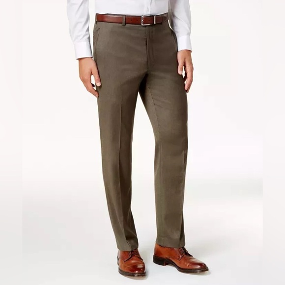 NWT Lauren Ralph Lauren‎ Men’s Microtwill Ultraflex Dress Pants Taupe 32x32 - Picture 1 of 4